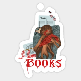 I love books Sticker